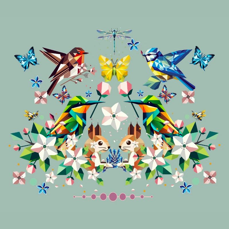 Spring magic as a colourful spring motif