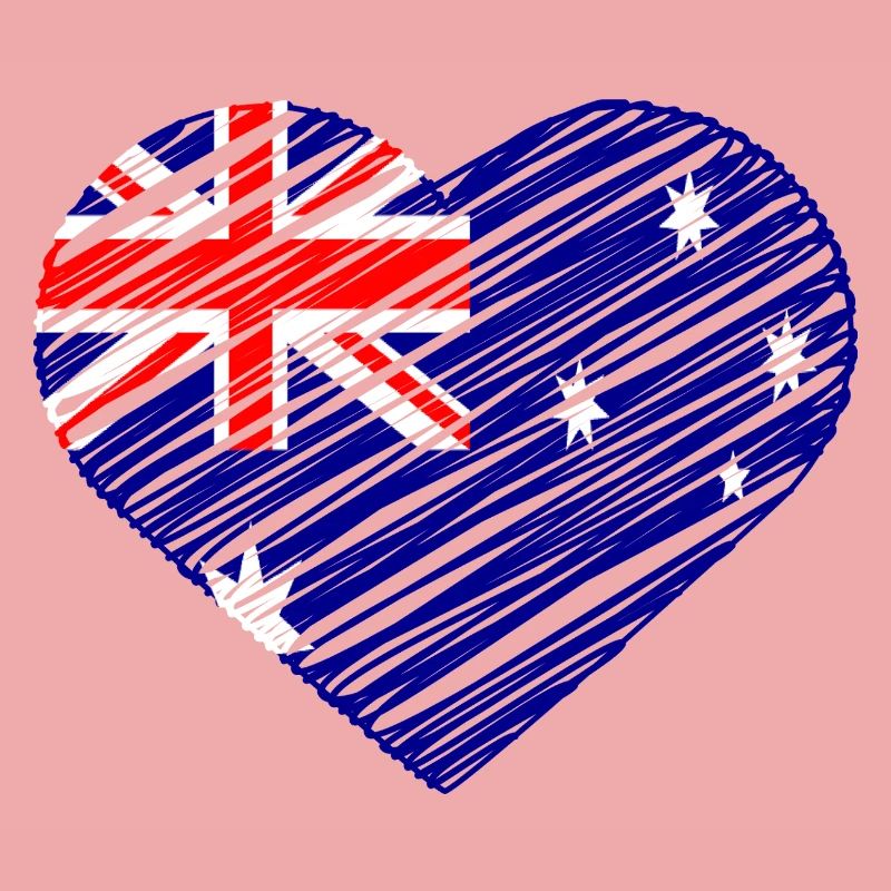 Conception de coeur de drapeau australien