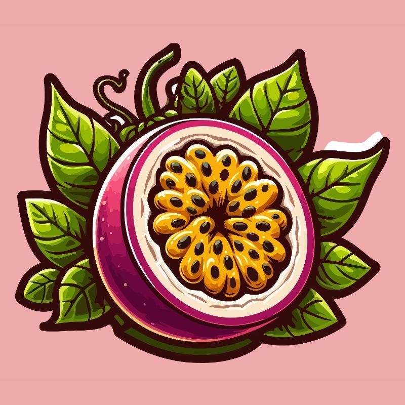 Illustration de Fruit de Passiflore Exotique