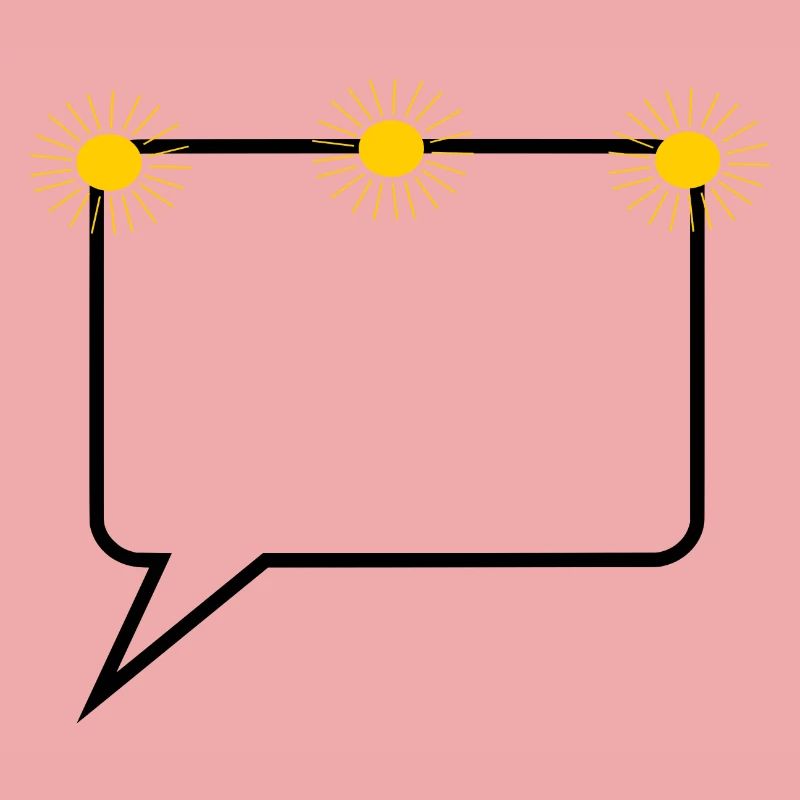 Speech bubble comic sun text design yourself