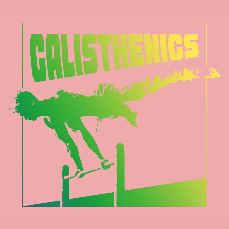 Calisthenics Gradient Pose Square Design