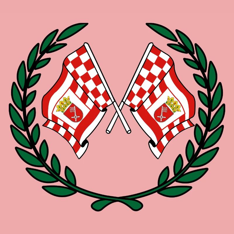 Drapeaux Brême couronne de laurier