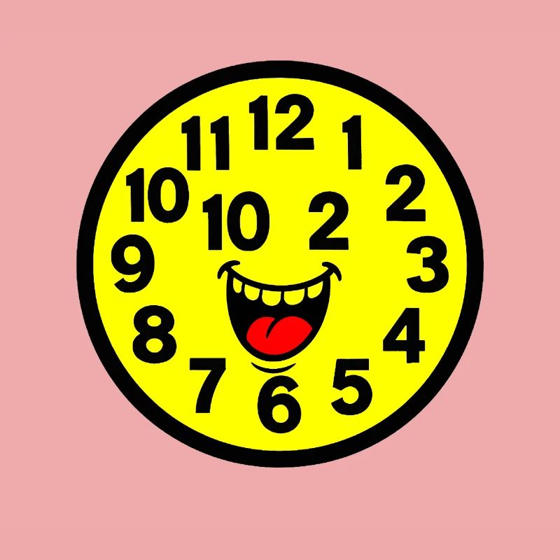 Conception d’horloge parodiée joyeuse