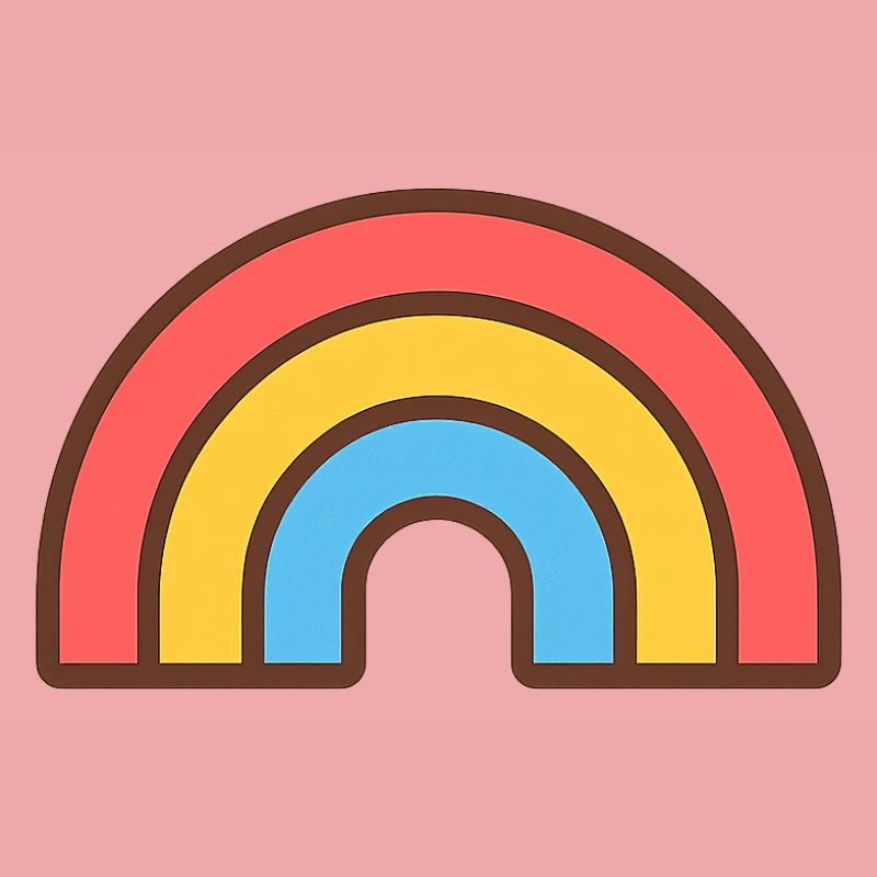 Arc-en-Ciel rétro éclatant