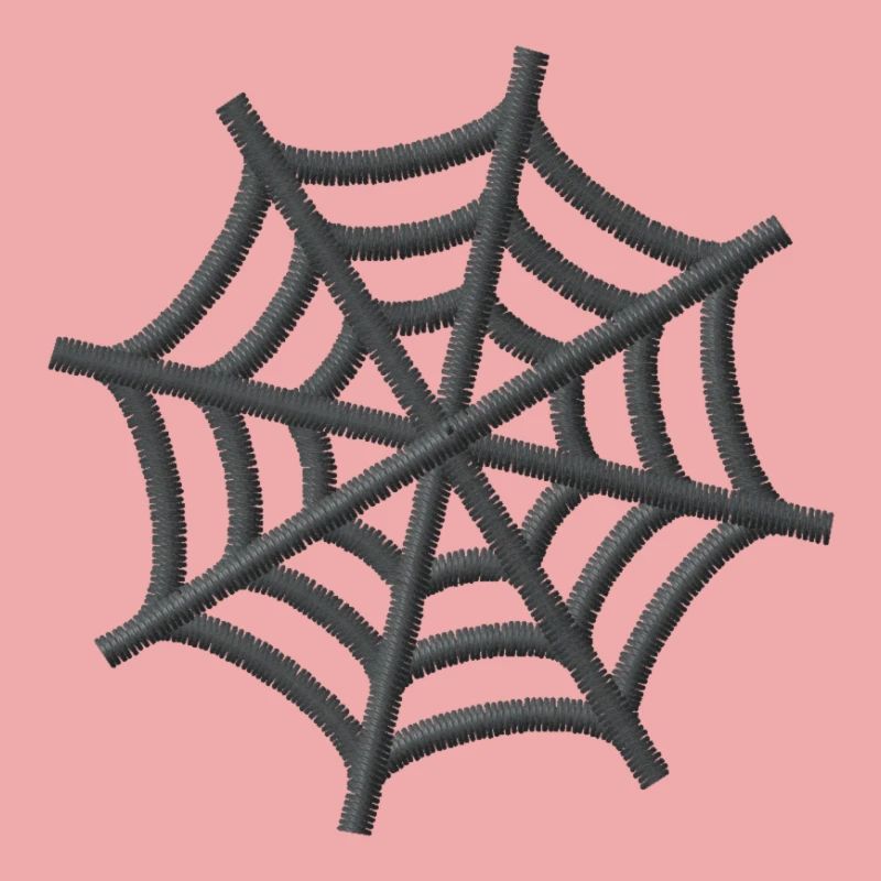 Embroidered spider web