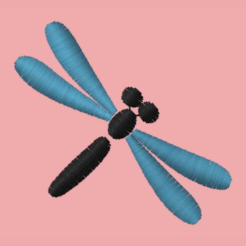 Libelle bestickt