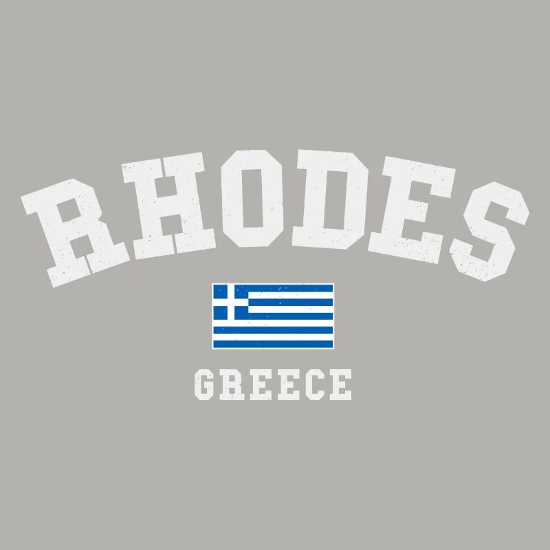 Drapeau de la Grèce de Rhodes