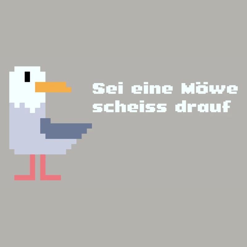 sei eine pixel Möwe