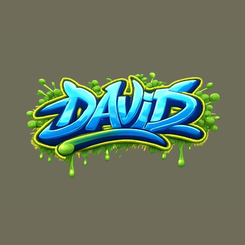 Graffiti name DAVID printable on everything 