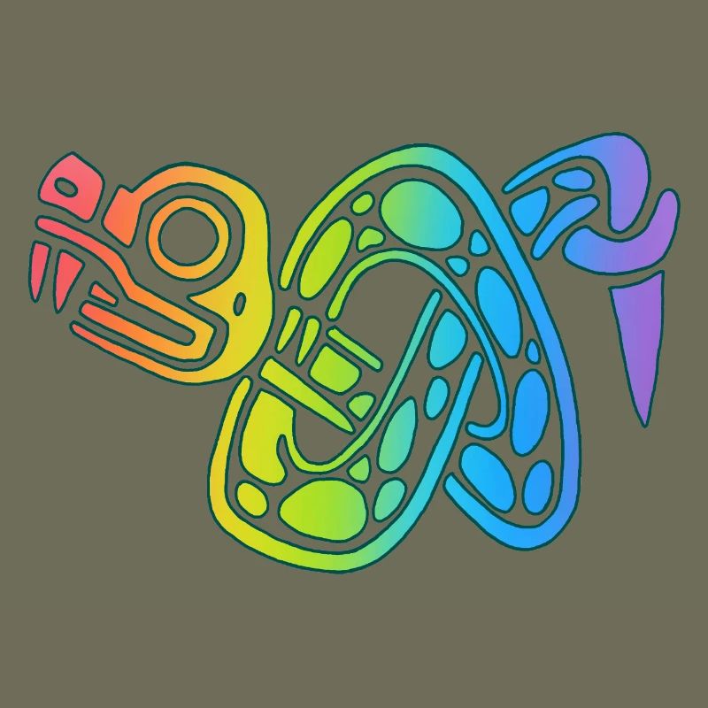 Noeud de serpent multicolore