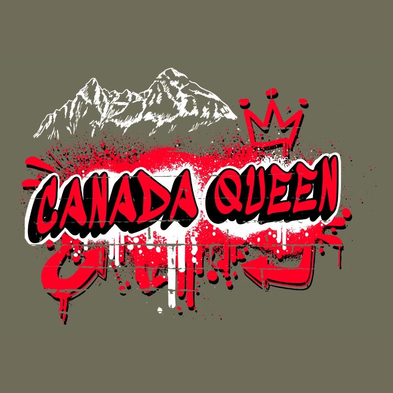 Canada Queen Drapeaux Graffiti Design