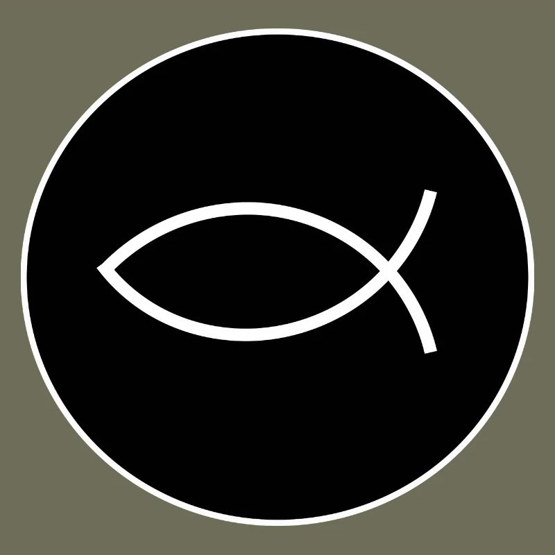 Jesus fish white Ichthys fish fish
