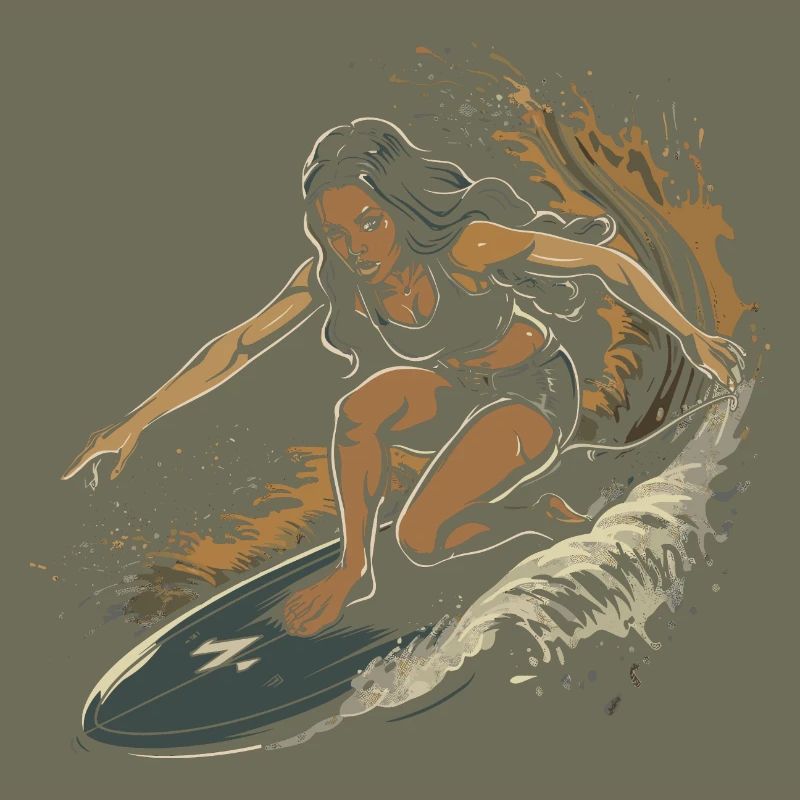 Graphique du surfeur