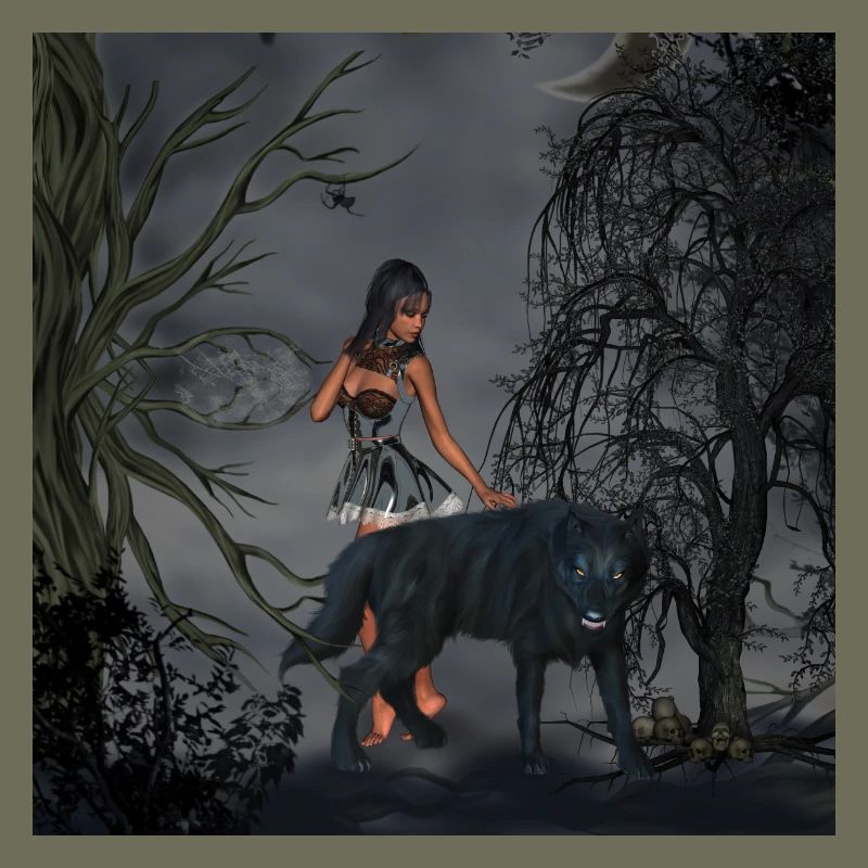 Tolle Fee mit Wolf
