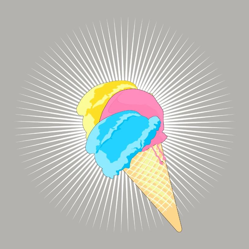 Eis Eistüte Eiskrem Softeis Waffel Strahlen