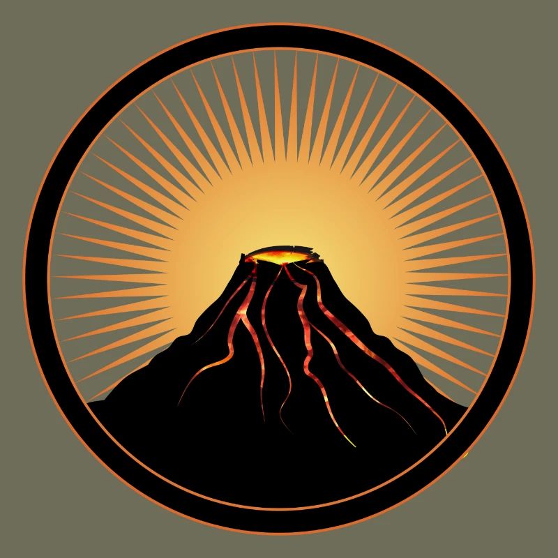 Vulkan Patch mit flüßiger Lava