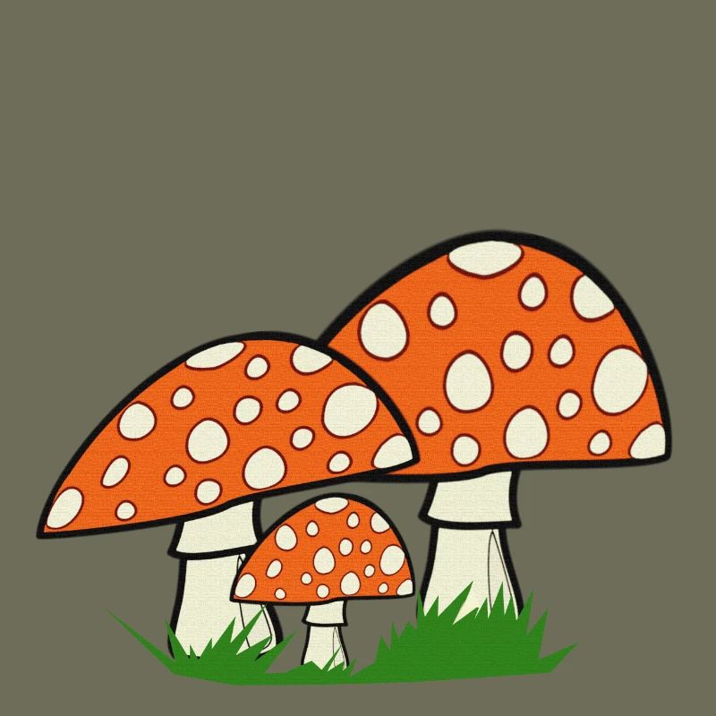 nature graphics, toadstools, great forest motifs