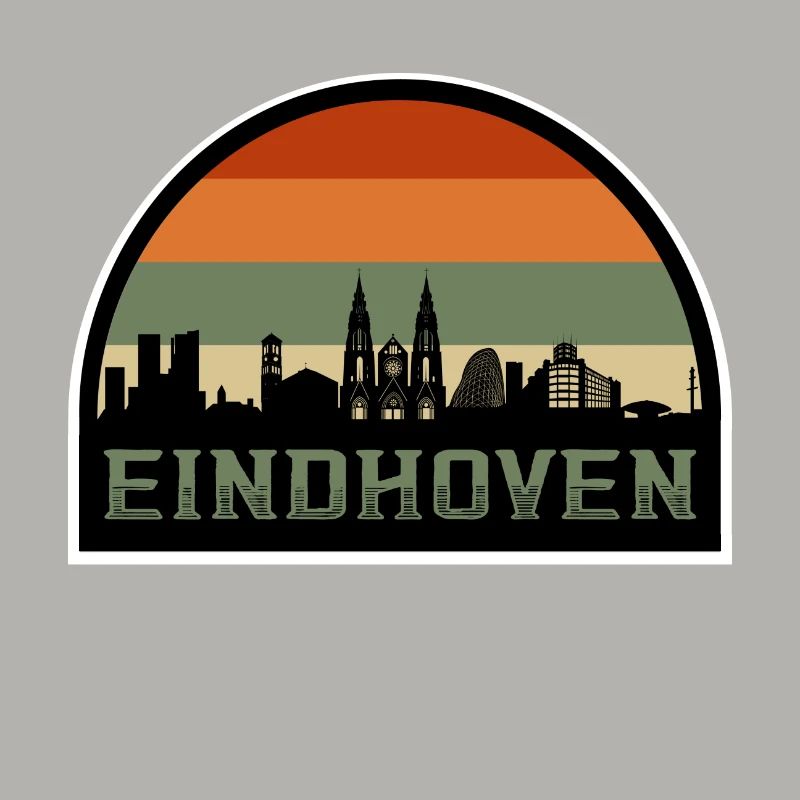 Eindhoven Pays-Bas Skyline Souvenir Drapeau Hollandais