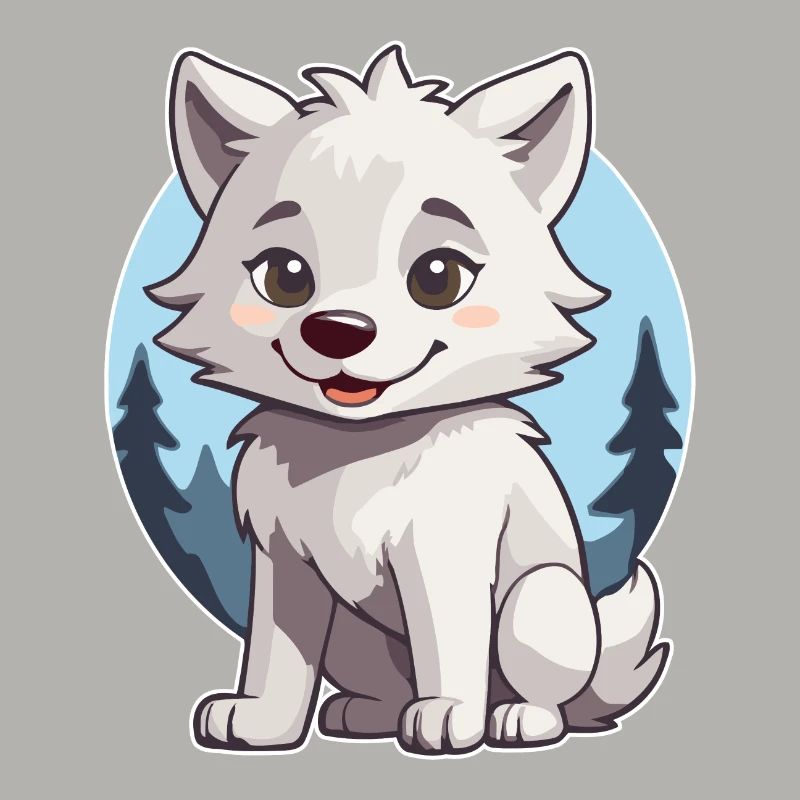 Niedlicher Wolf oder Hund Husky