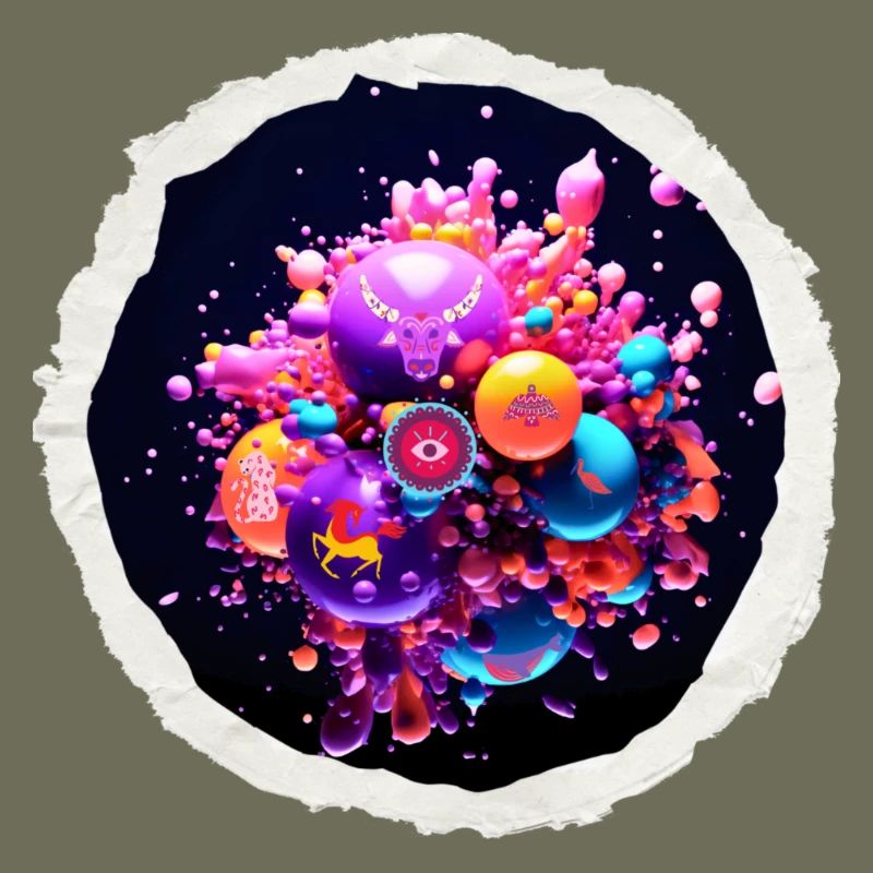Kosmische funky Blasen
