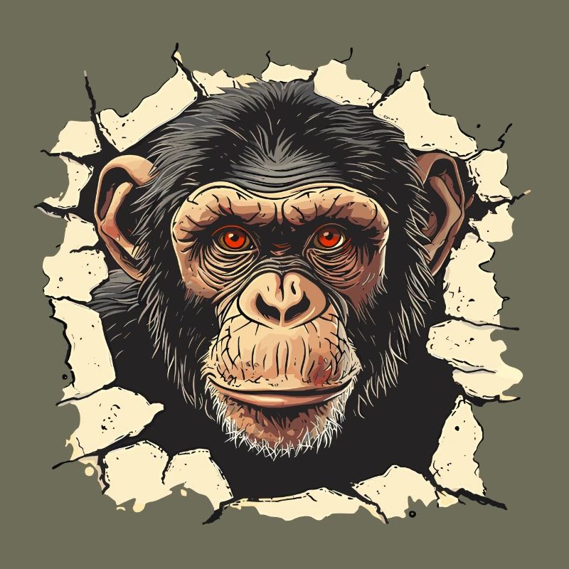 monkey, monkey head, chimpanzee, monkey