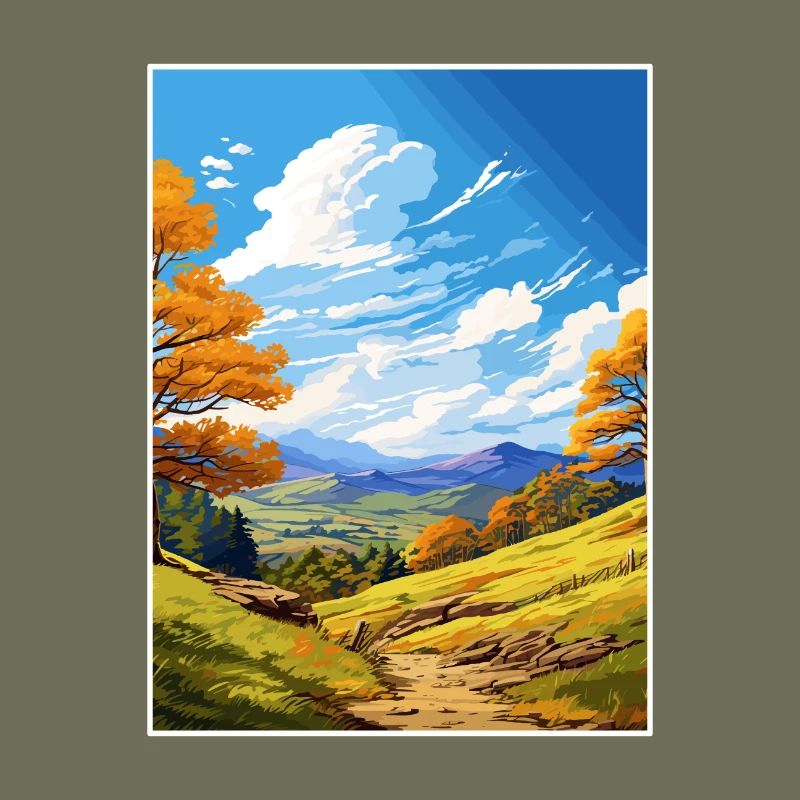 Affiche de voyage Clwydian Range et Dee Valley Aonb