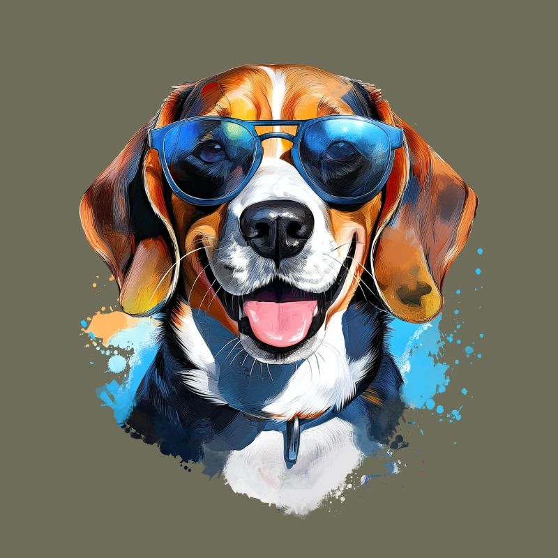 Beagle with sunglasses