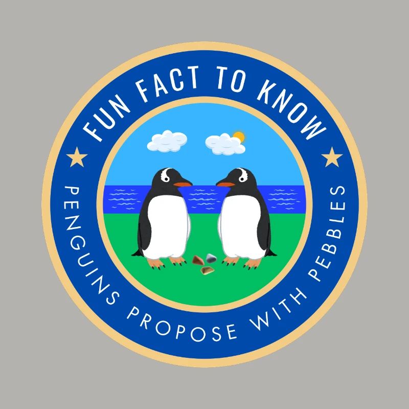 Penguins propose with pebbles