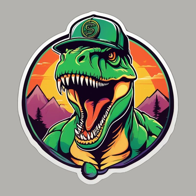 T-Rex Retro Sunset Cap