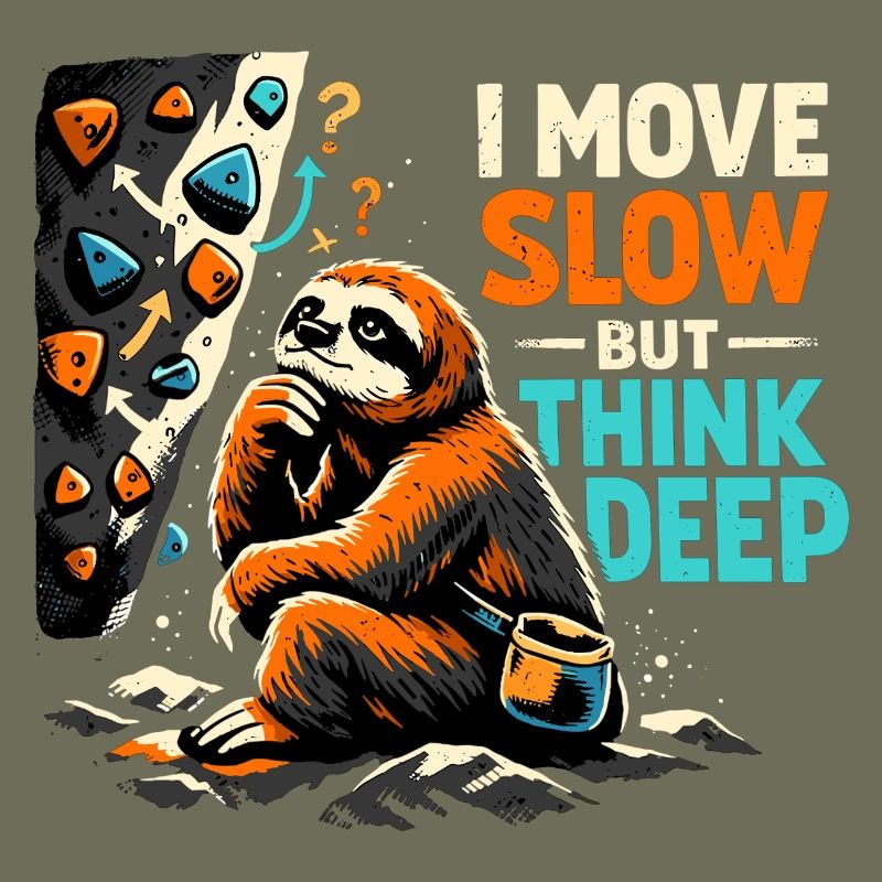 Faultier Bouldern - I move slow but think deep