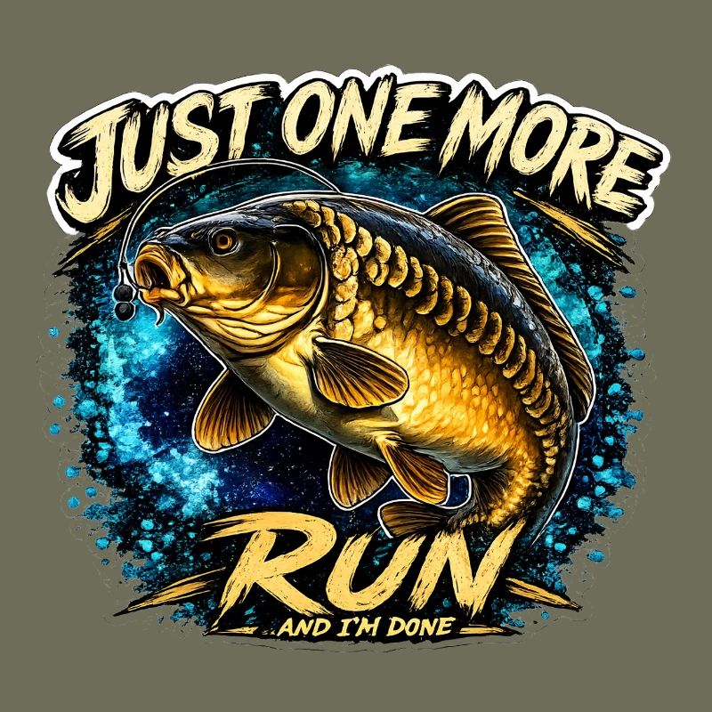 Nur noch eine Runde Karpfenfischerei-Design