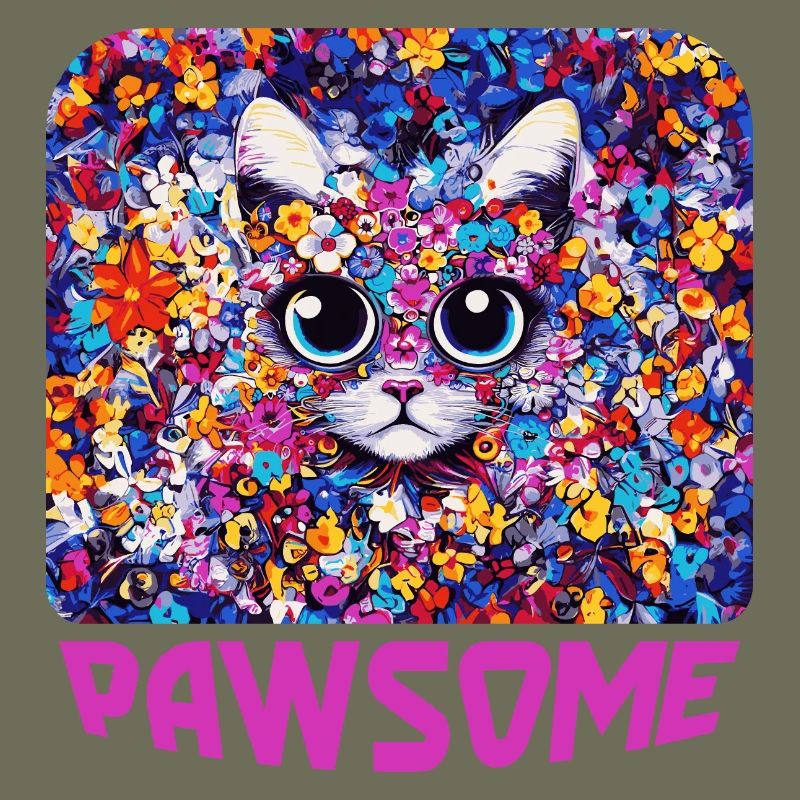 Pawsome - Chat en fleurs