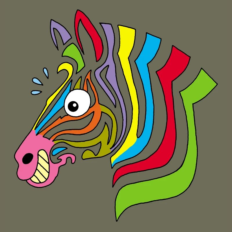 zèbre multicolore
