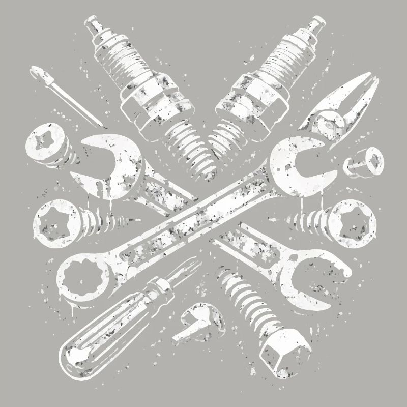 Conception de bougies d’allumage mécanique Tool Grunge