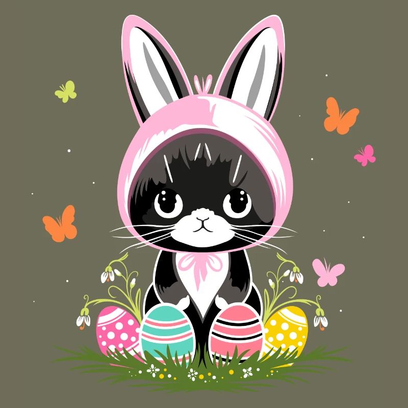Easter Cat Easter Eggs Bunny Costume