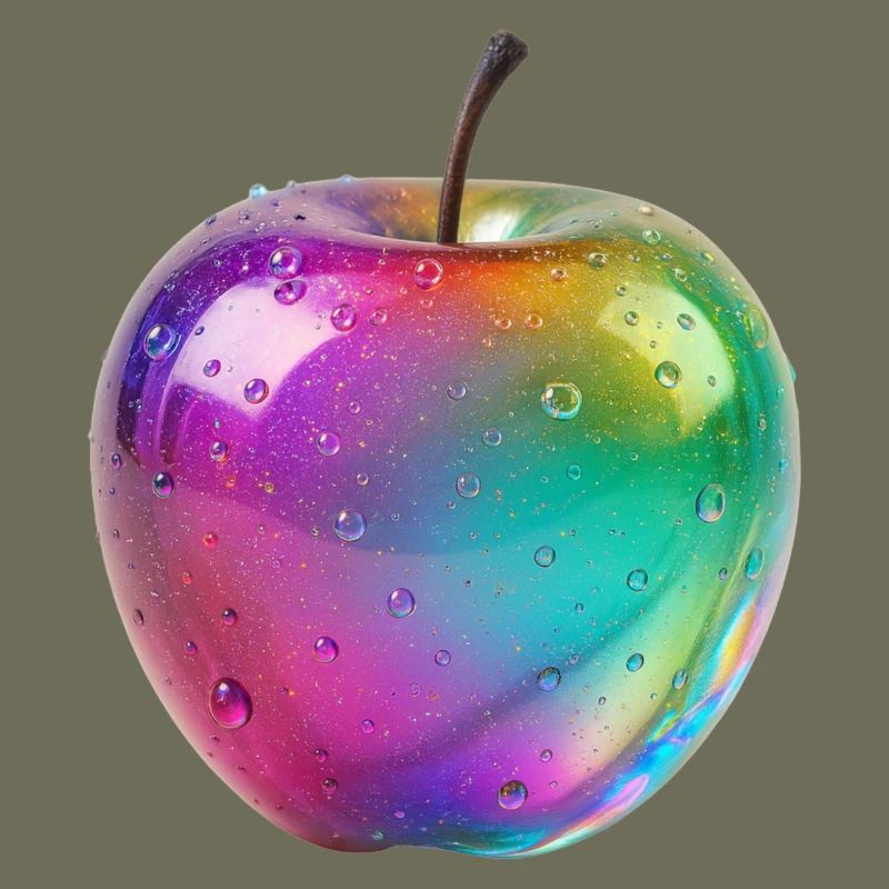 Regenbogen Apfel Ästhetik Design