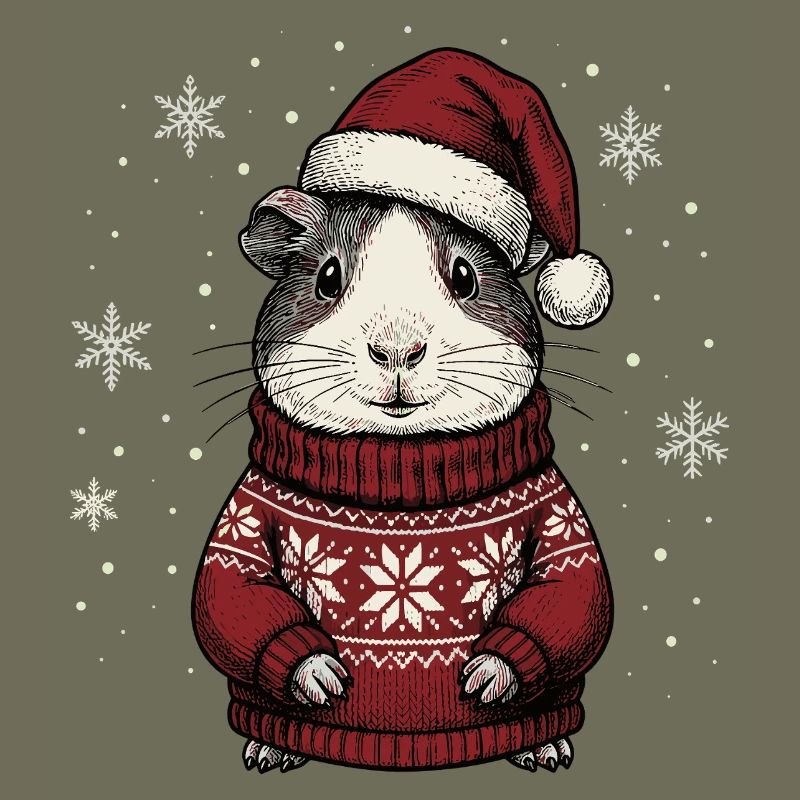 Cadeau de Noël du Père Noël cochon d’Inde,