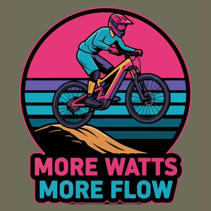Retro E-MTB Sunset Plus de Watts Plus de Débit