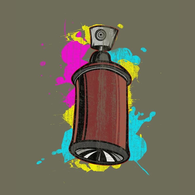 Graffiti spray can with spray paints
