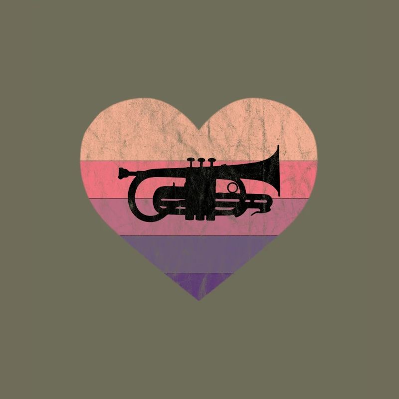 Le joueur de vent aime le cornet et le bugle
