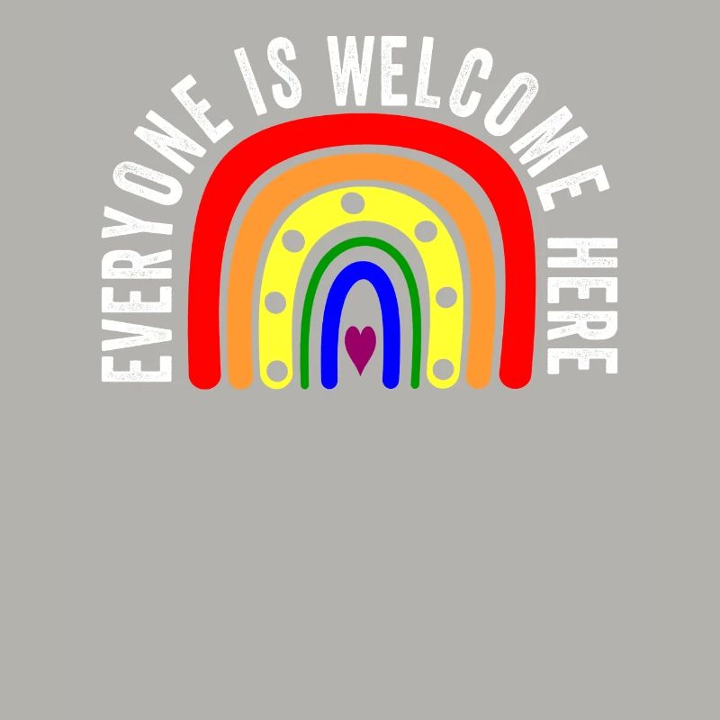 UNITY DAY Everyone is Welcome Here Boho Rainbow