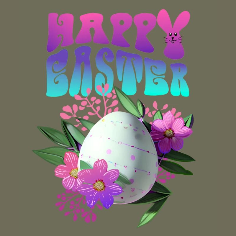 Happy Easter Easter Egg Floral