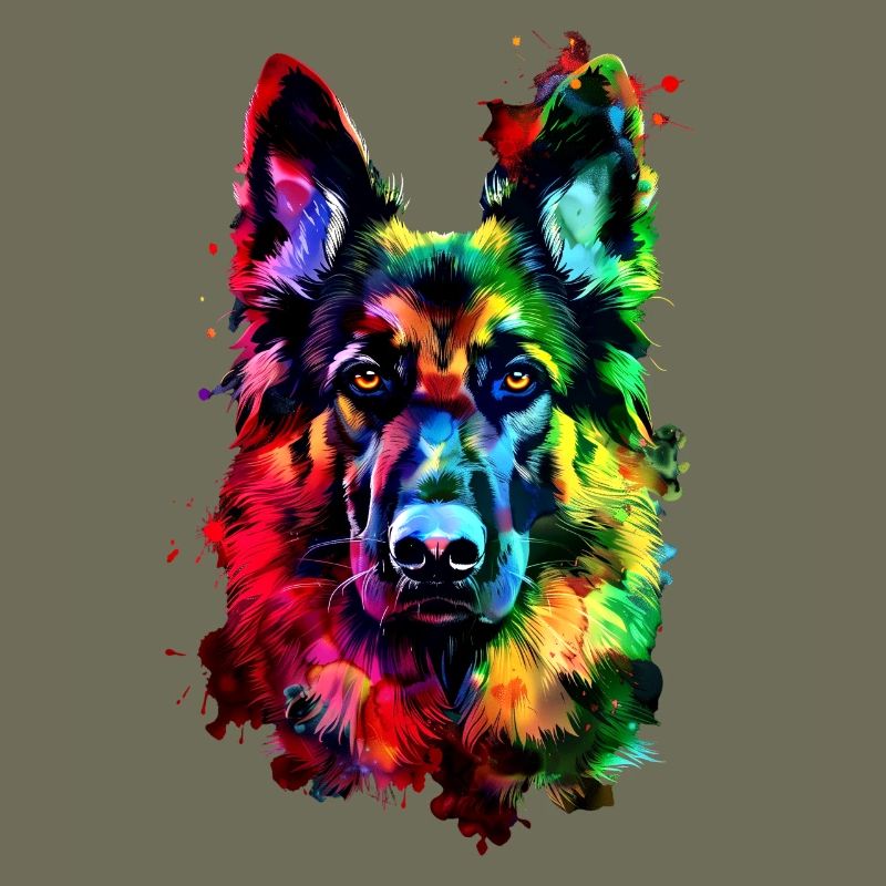 Schäferhund Bunte Farben Pop Art Hund Schäferhunde