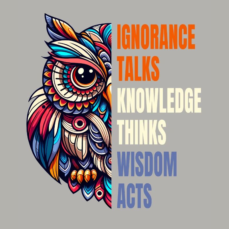 Abstract Owl Philosophy Wisdom Knowledge Saying
