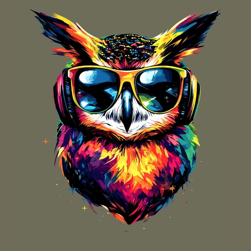 Eule Bunt Regenbogen Farben Kauz Uhu Owl Eulen