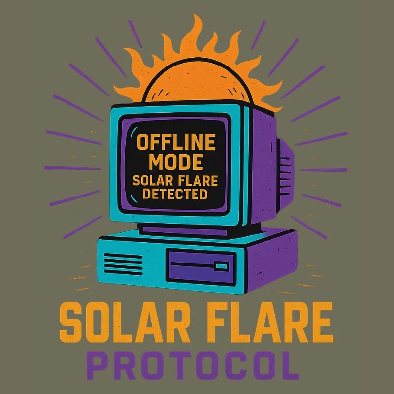 Retro Tech Solar Flare Protocol Tee