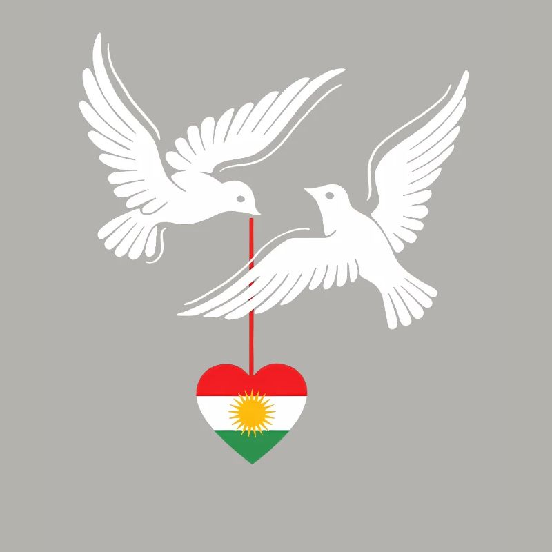 Kurdes du Kurdistan avec drapeau kurde