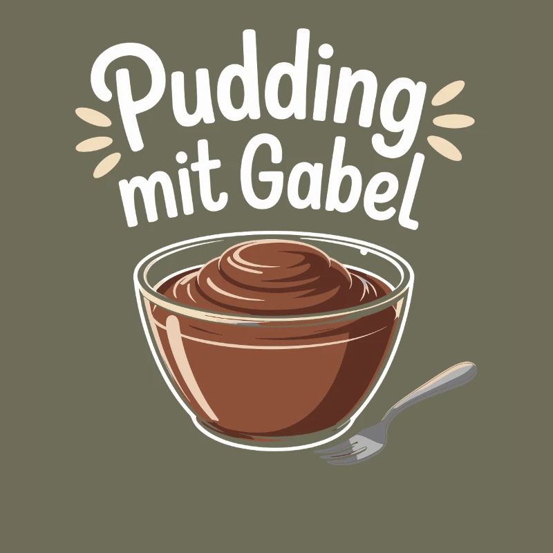 Pudding with fork