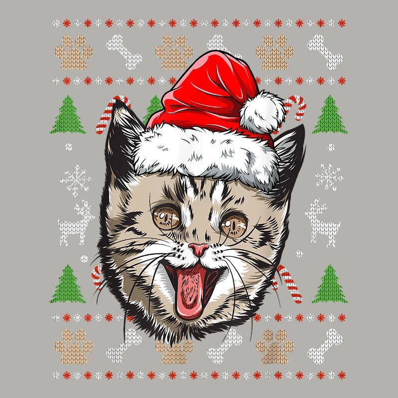 Pull Moche de Noël Chat Mignon idée Cadeau Joyeux