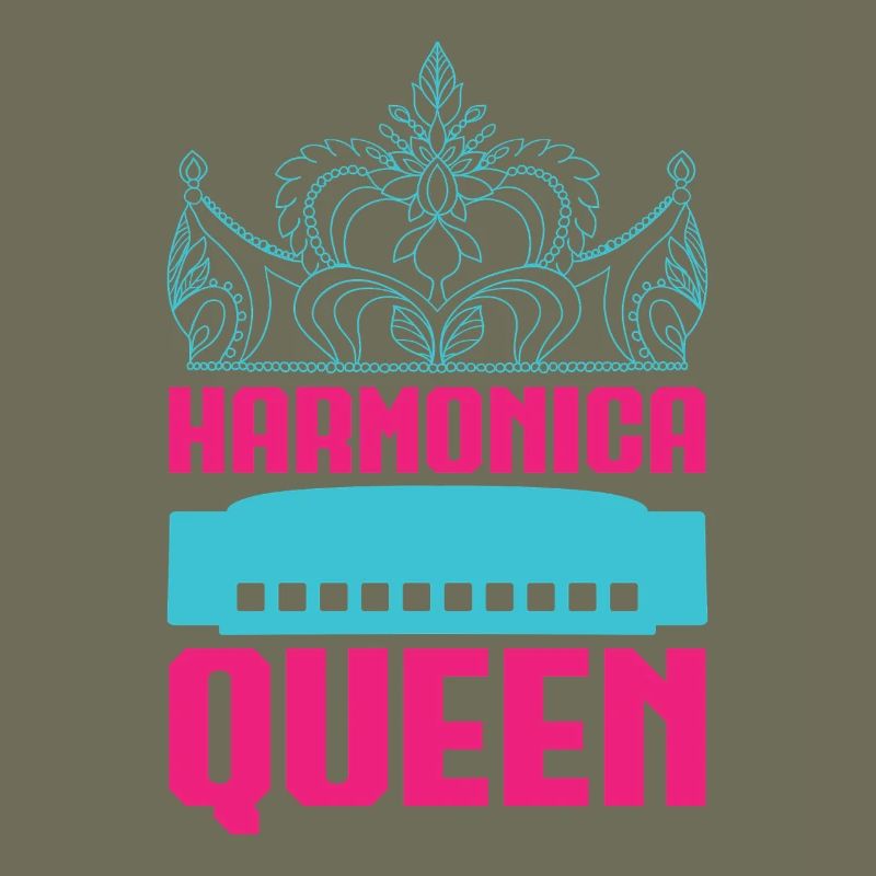 Funny Harmonica Player Queen Harmonica